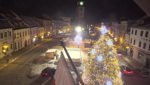 Město Velké Meziříčí - Náměstí, Městská věž - 7.1.2026 v 19:46 Město Velké Meziříčí - Náměstí, Městská věž - 7.1.2026 v 19:46