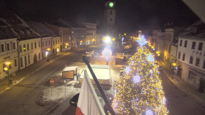Město Velké Meziříčí - Náměstí, Městská věž - 7.1.2026 v 20:16 Město Velké Meziříčí - Náměstí, Městská věž - 7.1.2026 v 20:16
