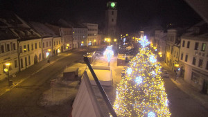 Město Velké Meziříčí - Náměstí, Městská věž - 7.1.2026 v 20:46 Město Velké Meziříčí - Náměstí, Městská věž - 7.1.2026 v 20:46