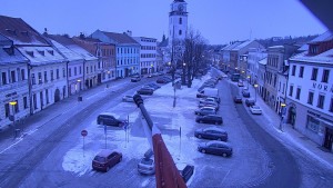 Město Velké Meziříčí - Náměstí, Městská věž - 1.2.2026 v 07:31 Město Velké Meziříčí - Náměstí, Městská věž - 1.2.2026 v 07:31