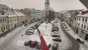 Město Velké Meziříčí - Náměstí, Městská věž - 1.2.2026 v 09:01 Město Velké Meziříčí - Náměstí, Městská věž - 1.2.2026 v 09:01