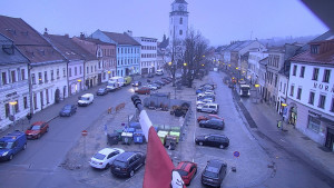 Město Velké Meziříčí - Náměstí, Městská věž - 6.2.2026 v 07:46 Město Velké Meziříčí - Náměstí, Městská věž - 6.2.2026 v 07:46