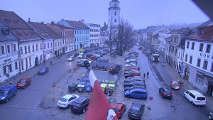 Město Velké Meziříčí - Náměstí, Městská věž - 6.2.2026 v 08:01 Město Velké Meziříčí - Náměstí, Městská věž - 6.2.2026 v 08:01
