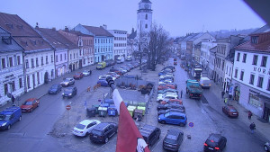 Město Velké Meziříčí - Náměstí, Městská věž - 6.2.2026 v 08:16 Město Velké Meziříčí - Náměstí, Městská věž - 6.2.2026 v 08:16