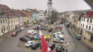 Město Velké Meziříčí - Náměstí, Městská věž - 6.2.2026 v 08:46 Město Velké Meziříčí - Náměstí, Městská věž - 6.2.2026 v 08:46
