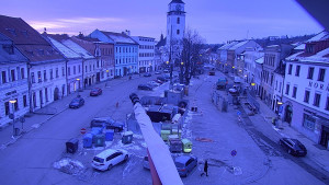 Město Velké Meziříčí - Náměstí, Městská věž - 20.2.2026 v 07:02 Město Velké Meziříčí - Náměstí, Městská věž - 20.2.2026 v 07:02