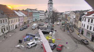 Město Velké Meziříčí - Náměstí, Městská věž - 20.2.2026 v 07:17 Město Velké Meziříčí - Náměstí, Městská věž - 20.2.2026 v 07:17