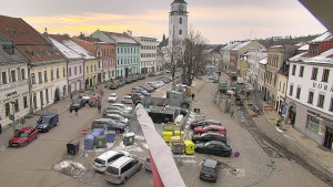 Město Velké Meziříčí - Náměstí, Městská věž - 20.2.2026 v 08:02 Město Velké Meziříčí - Náměstí, Městská věž - 20.2.2026 v 08:02