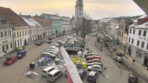 Město Velké Meziříčí - Náměstí, Městská věž - 20.2.2026 v 09:02 Město Velké Meziříčí - Náměstí, Městská věž - 20.2.2026 v 09:02