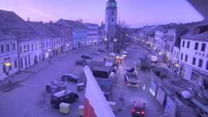 Město Velké Meziříčí - Náměstí, Městská věž - 3.3.2026 v 06:17 Město Velké Meziříčí - Náměstí, Městská věž - 3.3.2026 v 06:17