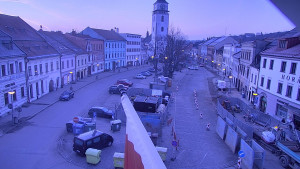 Město Velké Meziříčí - Náměstí, Městská věž - 3.3.2026 v 06:32 Město Velké Meziříčí - Náměstí, Městská věž - 3.3.2026 v 06:32