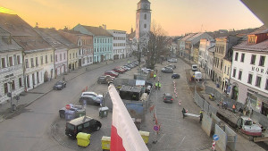 Město Velké Meziříčí - Náměstí, Městská věž - 3.3.2026 v 07:02 Město Velké Meziříčí - Náměstí, Městská věž - 3.3.2026 v 07:02