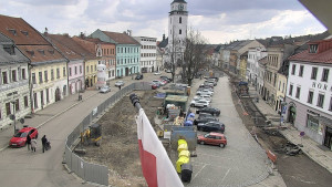 Město Velké Meziříčí - Náměstí, Městská věž - 22.3.2026 v 12:17 Město Velké Meziříčí - Náměstí, Městská věž - 22.3.2026 v 12:17