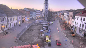 Město Velké Meziříčí - Náměstí, Městská věž - 8.4.2026 v 06:02 Město Velké Meziříčí - Náměstí, Městská věž - 8.4.2026 v 06:02