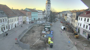 Město Velké Meziříčí - Náměstí, Městská věž - 8.4.2026 v 06:47 Město Velké Meziříčí - Náměstí, Městská věž - 8.4.2026 v 06:47
