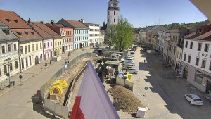 Město Velké Meziříčí - Náměstí, Městská věž - 2.5.2026 v 14:47 Město Velké Meziříčí - Náměstí, Městská věž - 2.5.2026 v 14:47
