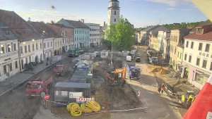 Město Velké Meziříčí - Náměstí, Městská věž - 21.5.2026 v 07:17 Město Velké Meziříčí - Náměstí, Městská věž - 21.5.2026 v 07:17