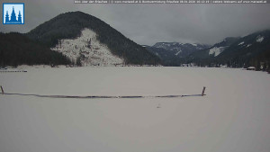 Městečko Mariazell - Jezero Erlaufsee - 8.1.2026 v 16:15 Městečko Mariazell - Jezero Erlaufsee - 8.1.2026 v 16:15