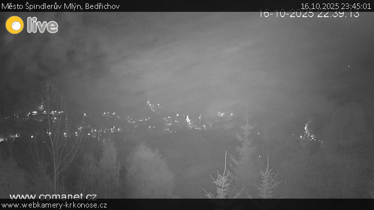 Město Špindlerův Mlýn - Bedřichov - 16.10.2025 v 23:45 Město Špindlerův Mlýn - Bedřichov - 16.10.2025 v 23:45