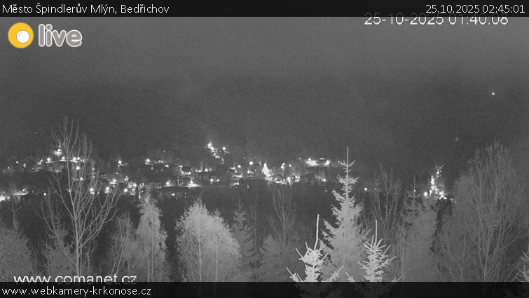 Město Špindlerův Mlýn - Bedřichov - 25.10.2025 v 02:45 Město Špindlerův Mlýn - Bedřichov - 25.10.2025 v 02:45
