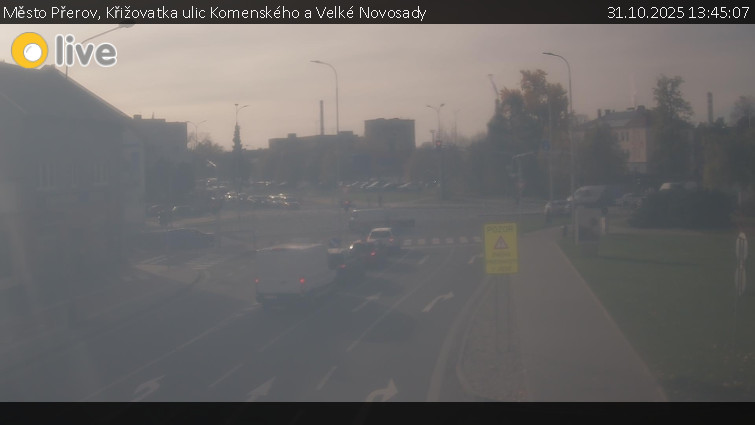 Město Přerov - Křižovatka ulic Komenského a Velké Novosady - 31.10.2025 v 13:45 Město Přerov - Křižovatka ulic Komenského a Velké Novosady - 31.10.2025 v 13:45
