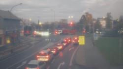 Křižovatka ulic Komenského a Velké Novosady