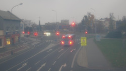 Křižovatka ulic Komenského a Velké Novosady