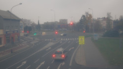 Křižovatka ulic Komenského a Velké Novosady