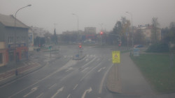 Křižovatka ulic Komenského a Velké Novosady