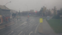 Křižovatka ulic Komenského a Velké Novosady