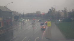 Křižovatka ulic Komenského a Velké Novosady