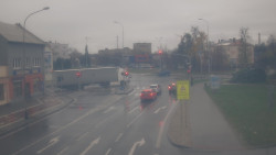 Křižovatka ulic Komenského a Velké Novosady