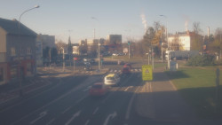 Křižovatka ulic Komenského a Velké Novosady