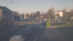 Křižovatka ulic Komenského a Velké Novosady