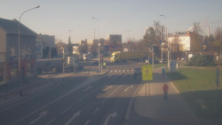 Křižovatka ulic Komenského a Velké Novosady