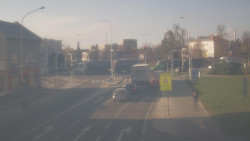 Křižovatka ulic Komenského a Velké Novosady