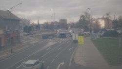 Křižovatka ulic Komenského a Velké Novosady