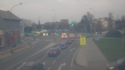 Křižovatka ulic Komenského a Velké Novosady