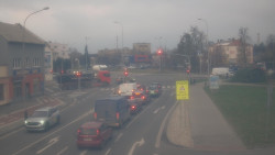 Křižovatka ulic Komenského a Velké Novosady