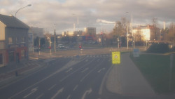 Křižovatka ulic Komenského a Velké Novosady