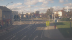 Křižovatka ulic Komenského a Velké Novosady