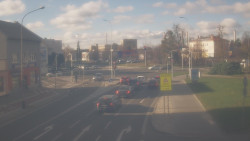 Křižovatka ulic Komenského a Velké Novosady