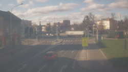 Křižovatka ulic Komenského a Velké Novosady