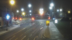 Křižovatka ulic Komenského a Velké Novosady