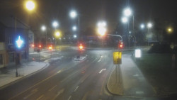 Křižovatka ulic Komenského a Velké Novosady