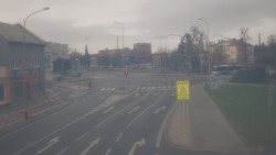 Křižovatka ulic Komenského a Velké Novosady