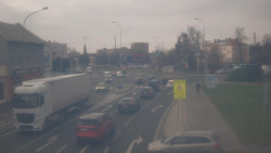 Křižovatka ulic Komenského a Velké Novosady