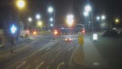 Křižovatka ulic Komenského a Velké Novosady