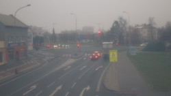 Křižovatka ulic Komenského a Velké Novosady