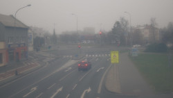 Křižovatka ulic Komenského a Velké Novosady